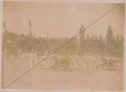 Photo Afrique Algérie Manoeuvre Du Canon 2èm Bat D'inf à  Djelfa Souvenir Mission Géodésique Militaire Boulard Gentil - Anciennes (Av. 1900)