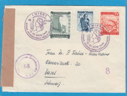 BRIEF MIT SONDERSTEMPEL "WIENER INTERNATIONALE FRÜJAHRSMESSE 13. - 20. MÄRZ 1949" NACH BASEL,VON DER ZENSUR GEÖFFNET. - Briefe U. Dokumente