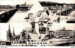 64 BAYONNE L'ADOUR, PONT ST ESPRIT, PELOTARI, CATHEDRALE, HOTEL DE VILLE CPSM - Bayonne