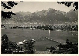 13059947 Lac Leman Genfersee Bouveret Debarcadere Vue Sur Montreux Lac Leman Gen - Altri & Non Classificati