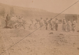 Photo Afrique Algérie Chemin De Fer Berrouaghia Laghouat Terrassier Souvenir Mission Géodésique Militaire Boulard Gentil - Old (before 1900)