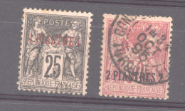 Levant   :  Yv  4a - 5  (o) - Used Stamps