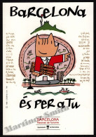 1992 Topical Postcard Barcelona Olympic Mascot Cobi By Mariscal - Holding Sagrada Familia - 11 X 16 Cm - Olympische Spelen