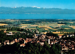 13043529 Aubonne VD Lac Leman Et Le Mont Blanc Vue Aerienne Aubonne VD - Sonstige & Ohne Zuordnung
