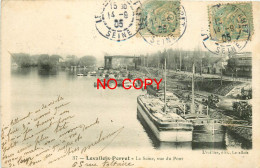 92 LEVALLOIS-PERRET. Nombreuses Péniches Sur La Seine 1905 - Levallois Perret