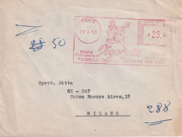 1953  Busta Con Affrancatura Meccanica Rossa EMA   VIGORELLI MACCHINE PER CUCIRE - Storia Postale