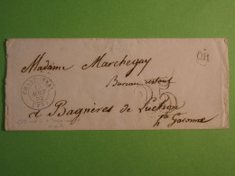 DO15 FRANCE LETTRE   1852  PETIT BUREAU CHANTONNAY A BAGNERES  +TAXE 25 + AFF. INTERESSANT+ +++++ - 1849-1876: Période Classique