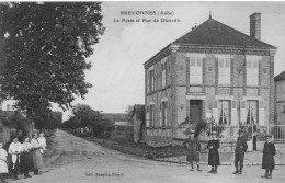 BREVONNES - La Poste Et La Rue De Dienville - Animé - Other & Unclassified