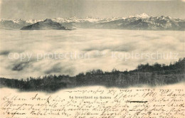 13012809 Geneve GE Le Brouillard Au Saleve Nebelmeer Alpenpanorama Geneve - Sonstige & Ohne Zuordnung