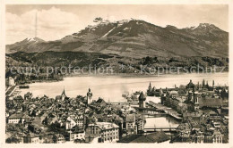 13012799 Luzern LU Panorama Vierwaldstaettersee Mit Rigi Fliegeraufnahme Luzern - Andere & Zonder Classificatie