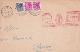 1958  FRONTE Con Affrancatura Meccanica Rossa EMA   DITTA F, APOLLONIO Stabilimenti Tipografici - Storia Postale