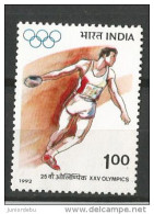 India -1992 -  XXV Olympic Games  -  MNH. ( Discuss Throwing ) ( OL 10/07/2013 ) - Nuevos
