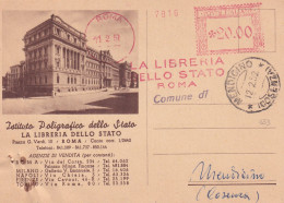 1952 Cartolina Con Affrancatura Meccanica Rossa EMA LA LIBREFRIA DELLO STATO - Storia Postale