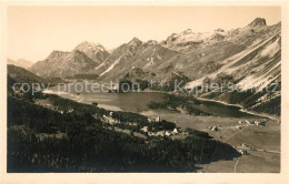 13009947 Sils Maria Graubuenden Fliegeraufnahme Blick Von Der Letzten Bank Auf S - Sonstige & Ohne Zuordnung