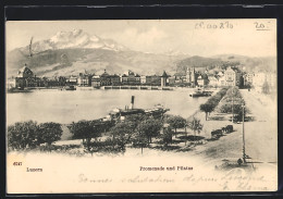 AK Luzern, Promenade Und Pilatus  - Lucerna