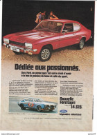 Feuillet De Magazine, Ford Capri 1973 - Coches