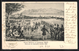 Künstler-AK Lausanne, Revue Militaire 1845  - Lausanne
