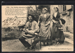 AK La Vielle Chanson Berriaude, Mann Mit Drehleier Und Zwei Frauen  - Music And Musicians