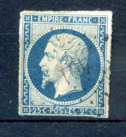 060524 TIMBRE FRANCE N° 15   Sans Clair , 4 Marges PC 491   BOURGONE - 1853-1860 Napoléon III.