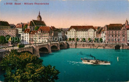 12994677 Basel BS Mittlere Rheinbruecke Dampfer Basel BS - Altri & Non Classificati