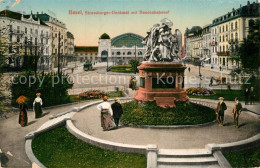 12994667 Basel BS Strassburger Denkmal Mit Bundesbahnhof Basel BS - Other & Unclassified