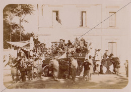 Photo Afrique Algérie Cavalcade Du 2 Mai à Miliana Char Souvenir Mission Géodésique Militaire Boulard Gentil - Antiche (ante 1900)