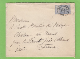 LETTRE D'AVELGHEM ADRESSEE AU COMTE HUMBERT DE MARCIEU AU CHATEAU DE TOUVET, IZERE,FRANCE,1899. - 1893-1900 Fine Barbe