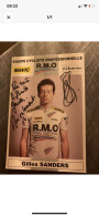 Carte Postale Cyclisme Gilles SANDERS Avec Autographe Équipe RMO - Wielrennen