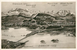 12982627 Zuerichsee ZH Und Umgebung Etzel Kulm Alpen Aus Der Vogelperspektive Zu - Autres & Non Classés