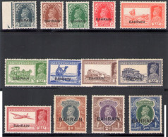 1938-41 BAHRAIN, Stanley Gibbons N. 20/37 - Giorgio VI - MH* - Other & Unclassified