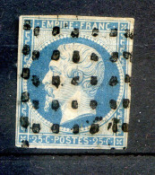 060524 TIMBRE FRANCE N° 15   Sans Clair , 4 Marges  Gros Points Carrés - 1853-1860 Napoléon III.