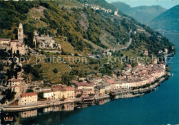 12974257 Morcote TI Fliegeraufnahme Lago Di Lugano Morcote - Altri & Non Classificati