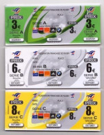 Lot De 3 Carnets D'entrée De La FFR Saison 2016-2017 Rugby Coq (Di554) - Tickets & Toegangskaarten