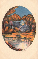FANTAISIES - Le Soleil Reflétant Sa Lumière Dans L'étang  - Colorisé - Carte Postale Ancienne - Sonstige & Ohne Zuordnung