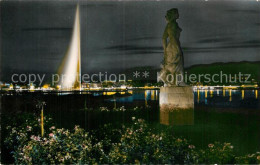 12955899 Geneve GE Statue De La Bise Le Soir Geneve - Sonstige & Ohne Zuordnung