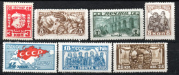 3124 1927 ANNIV. OF OCTOBER REVOLUTION #375-381 MH - Ungebraucht