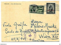 Mazzini N. 47 + Complementare N. 36 Su Cartolina Per Vienna - Mint/hinged