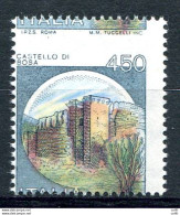 Castelli Lire 450 Varietà Dentellatura Spostata In Alto - Variétés Et Curiosités