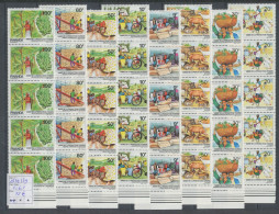 Rwanda - 1232/1239 - Bande De 5 - Année De La Production Vivrière - 1985 - MNH - Nuovi