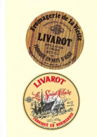 2 ETIQU. LIVAROT St Hilaire De Briouze 61 Fabric; 14 BW/From. De LA VIETTE Neuves - Cheese