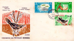 NOUVELLES HEBRIDES FDC 1968 FAUNE ET FLORE - Andere & Zonder Classificatie