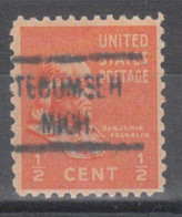 USA Precancel Vorausentwertungen Preo Locals Michigan, Tecumseh 513 - Precancels