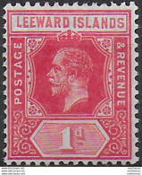 1915 Leeward Islands George V 1d Bright Scarlet MNH SG N. 48a - Otros & Sin Clasificación