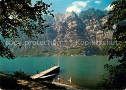 12926239 Murg Walensee Uferpartie Am See Steg Churfirsten Appenzeller Alpen Murg - Autres & Non Classés