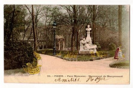 75 PARIS - " PARC MONCEAU - MONUMENT DE MAUPASSANT " (709)_CP333 - Standbeelden