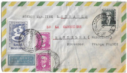 Lettre Du BRESIL Vers MARSEILLE (FRANCE)  Le 20 11  1958 - Storia Postale