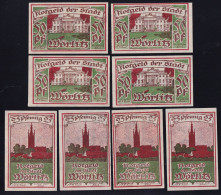 8x Wörlitz: Je 4x 25 + 50 Pfennig Bis 1.7.1922 - Collezioni