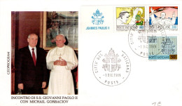 VATICAN 1989 PAPE JEAN PAUL II ET MICHAEL GORBATCHEV - Pausen