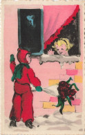 FANTAISIES - Garçon Apportant Un Bouquet De Fleurs à Une Fille - Colorisé - Carte Postale Ancienne - Autres & Non Classés