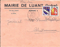 ARMOIRIES ET BLASONS N° 1353/1353A S/DEVANT De L. HORS SAC DE LUANT/1965 - 1941-66 Wapenschilden